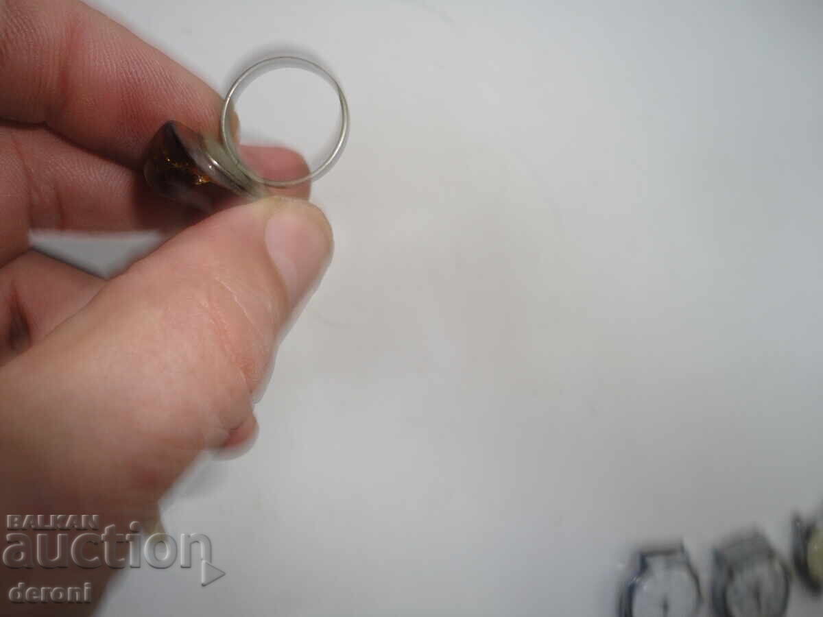 Amazing Catalin Amber Ring - 6