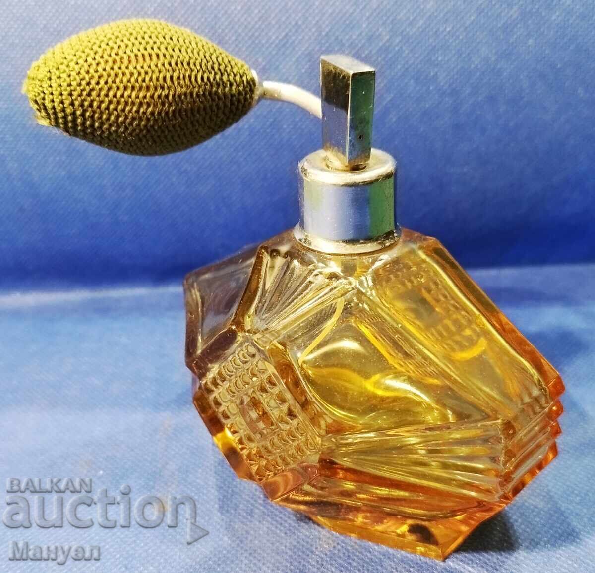 Old perfume bottle with diffuser, bohemian glass
