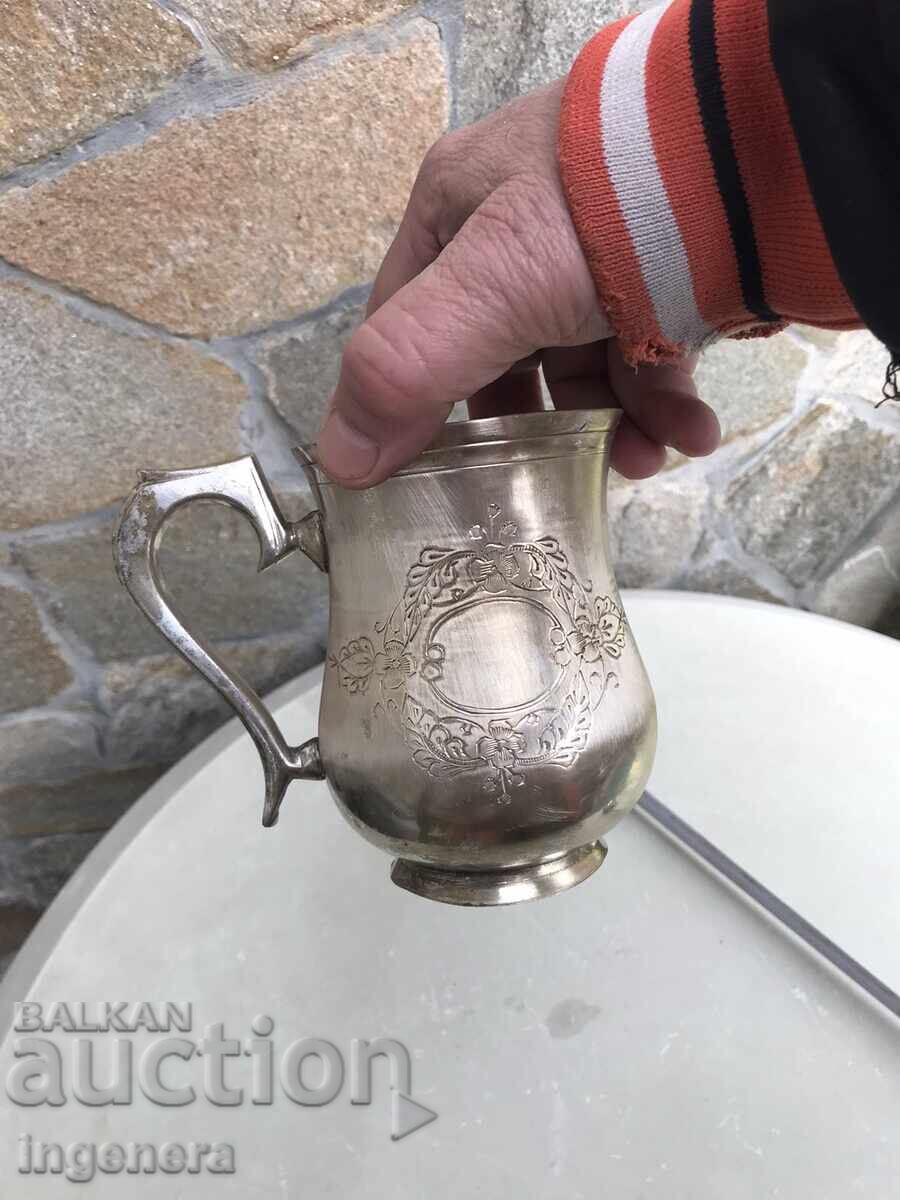 Auction SILVER-PLATED LARGE BOWL ORNAMENTAL ANTIQUE MUG - 500 ML Auction SILVER-PLATED LARGE BOWL ORNAMENTAL ANTIQUE MUG - 500 ML