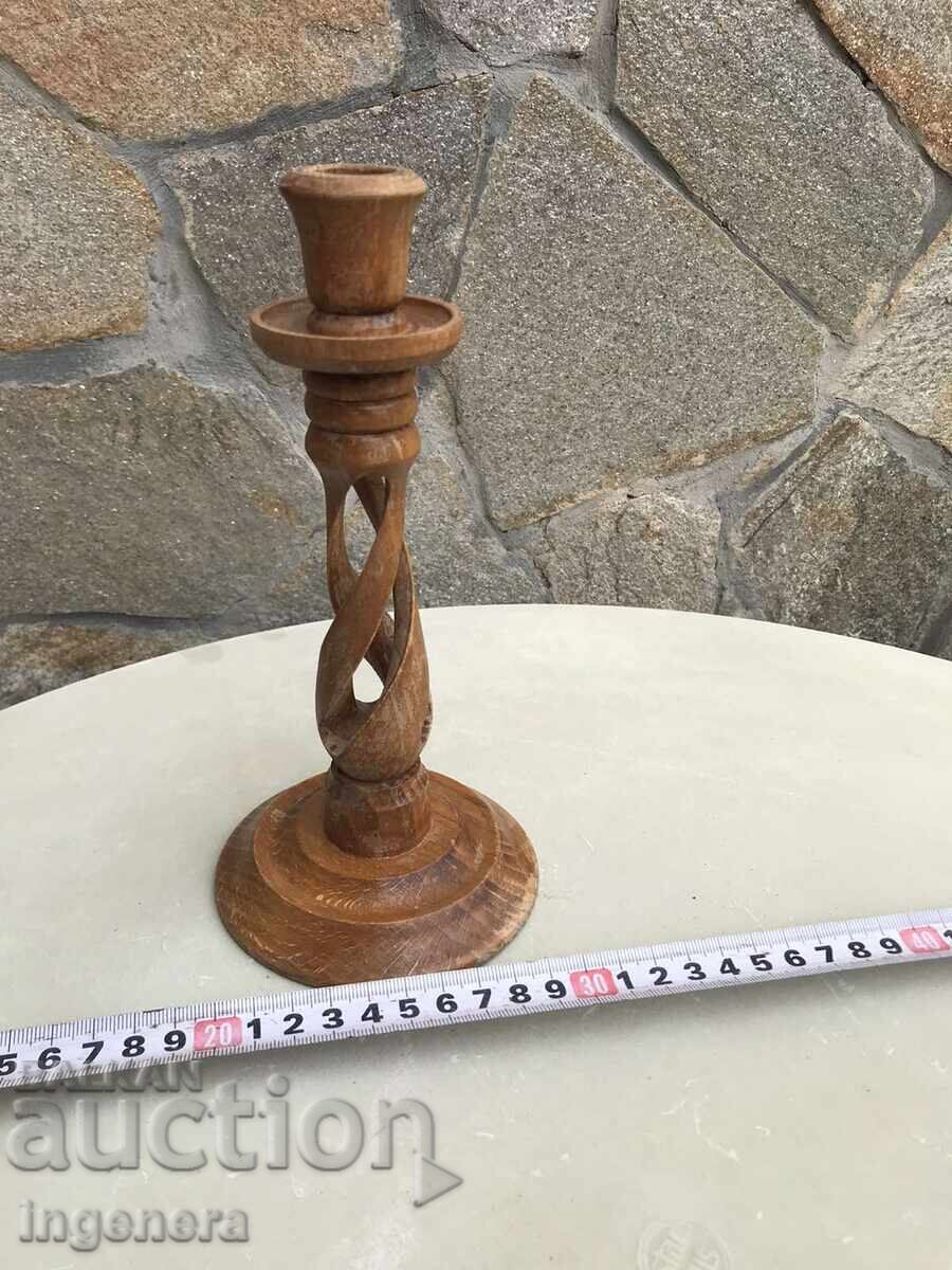 CANDLEHOLDER WOOD OPENWORK ANTIQUE with price 15.00 BGN | € 7.67