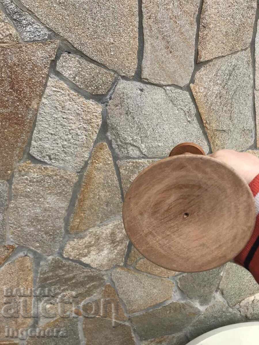 CANDLEHOLDER WOOD OPENWORK ANTIQUE - 6