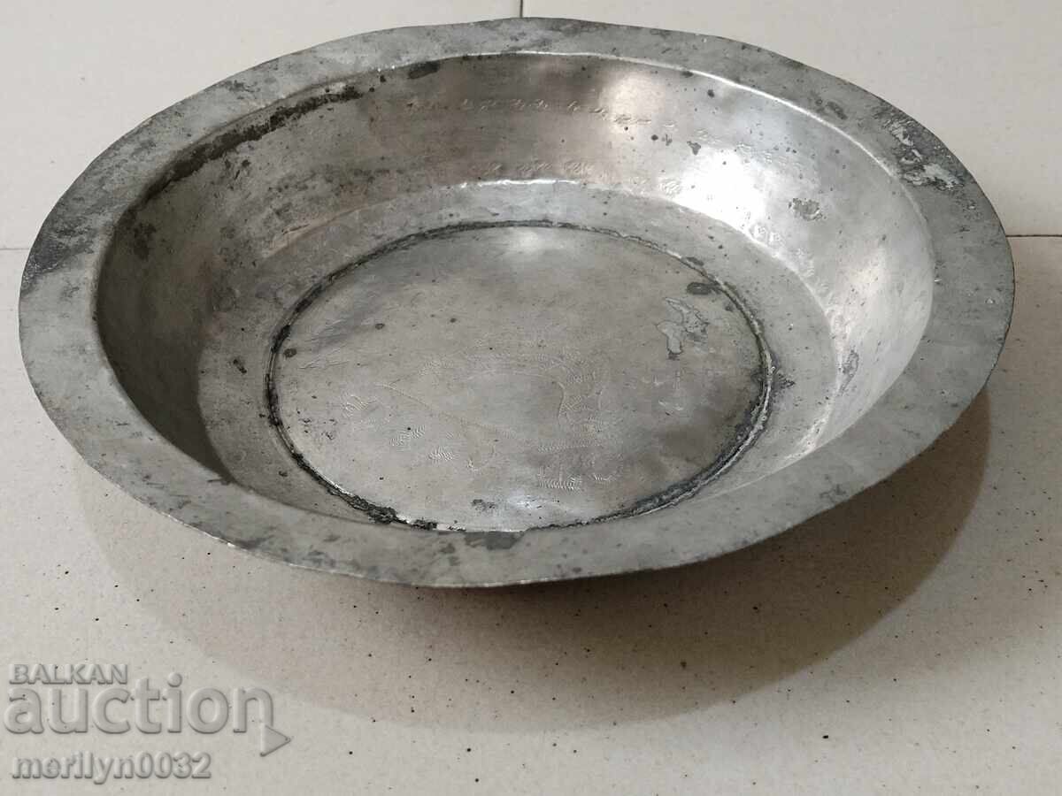 Доставка на Стар медан сахан бакър паница чиния Доставка на Стар медан сахан бакър паница чиния