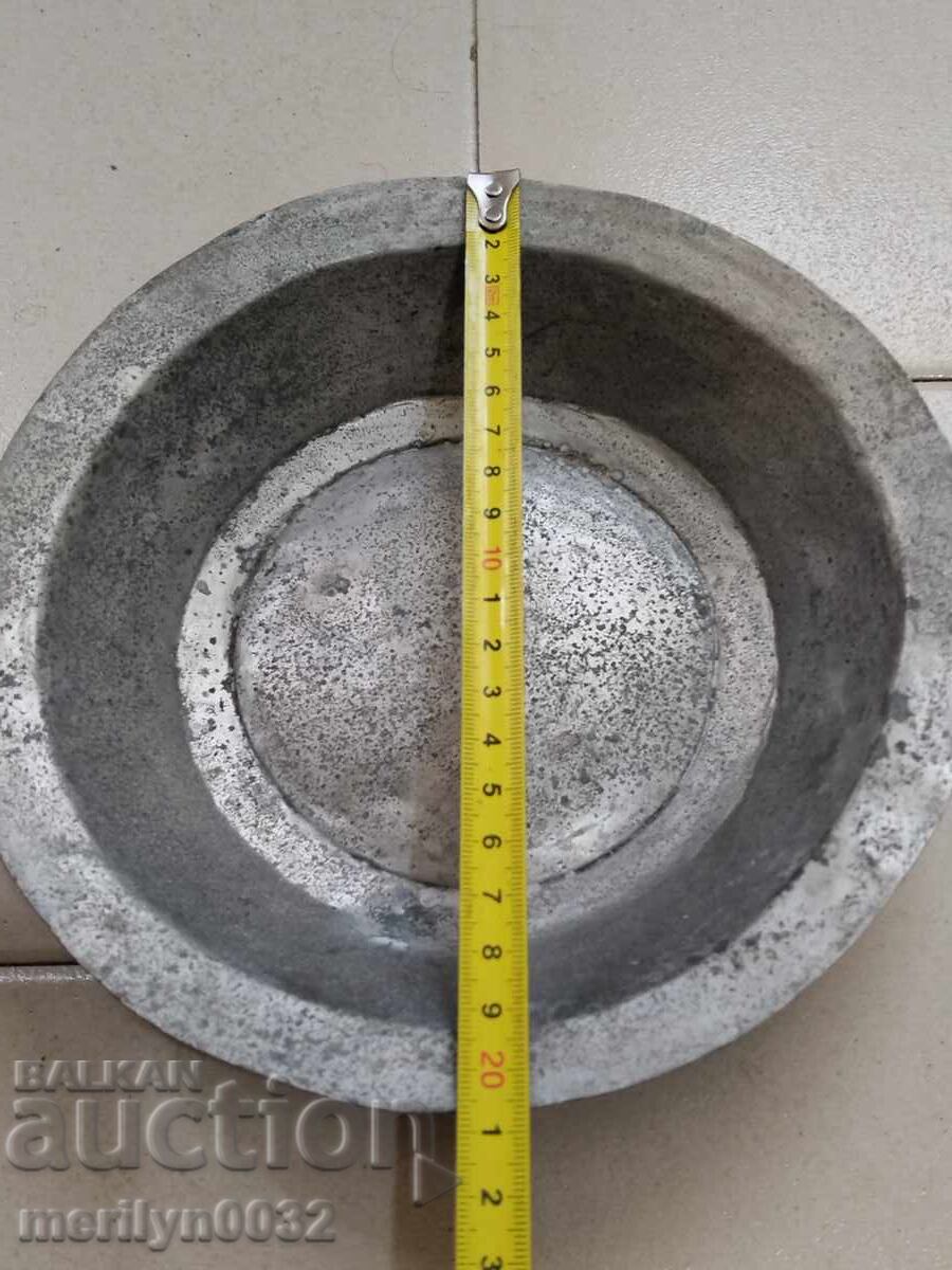 Стар медан сахан бакър паница чиния - 5