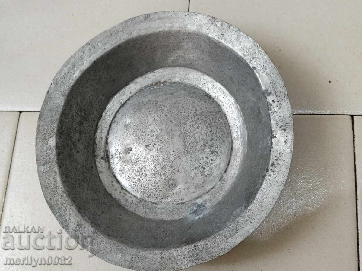 Стар медан сахан бакър паница чиния - 7