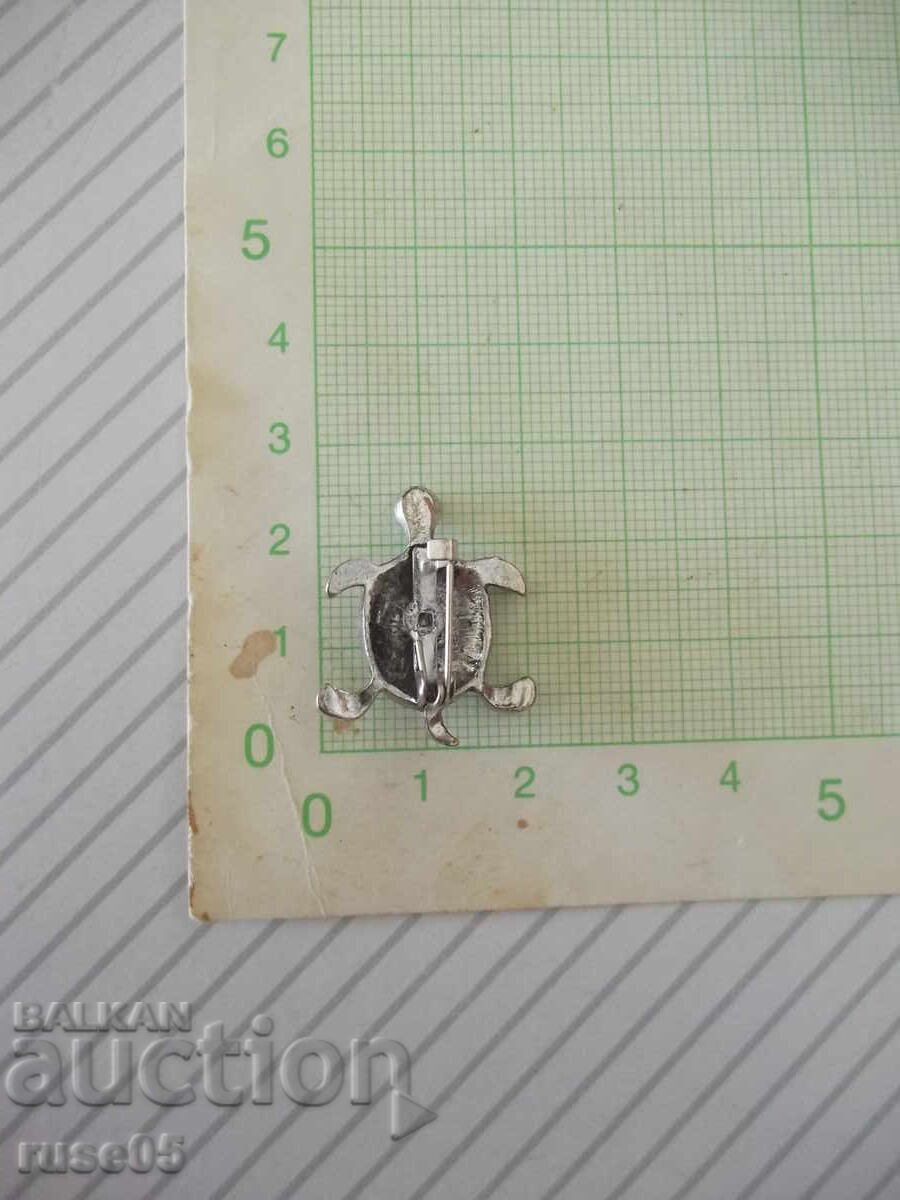 Καρφίτσα "Χελώνα" με πέτρες - 5