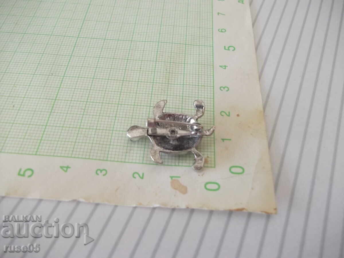 Καρφίτσα "Χελώνα" με πέτρες - 6