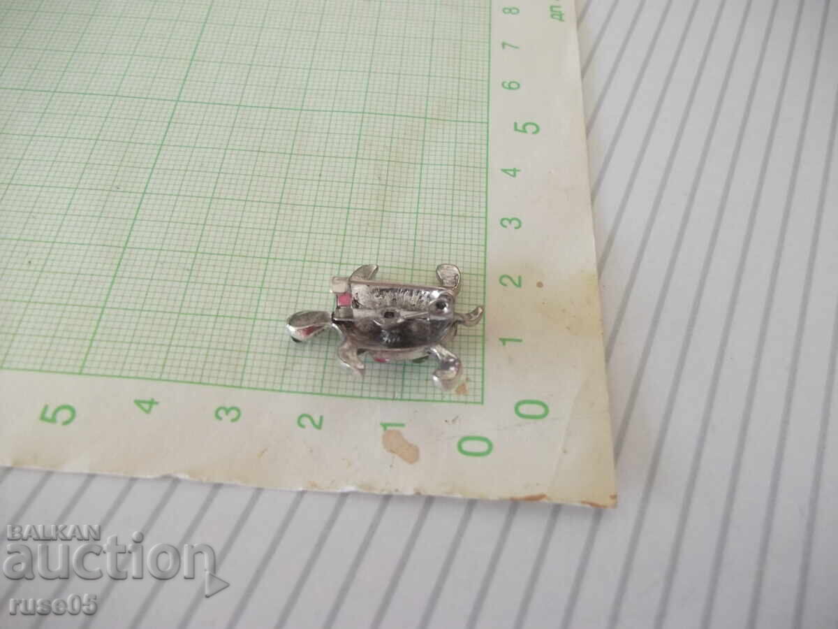 Καρφίτσα "Χελώνα" με πέτρες - 7