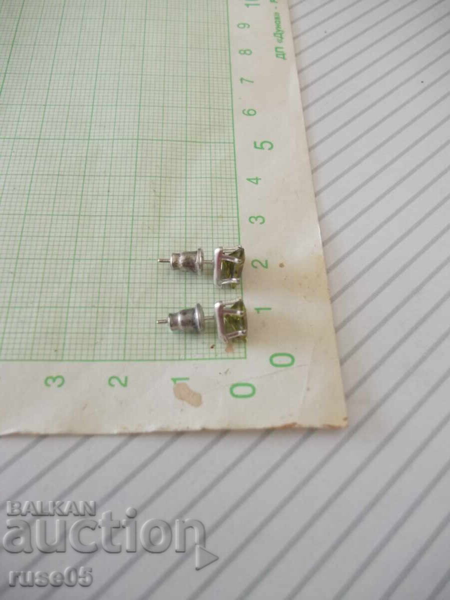 Обеци със светло зелен камък - 5 Обеци със светло зелен камък - 5