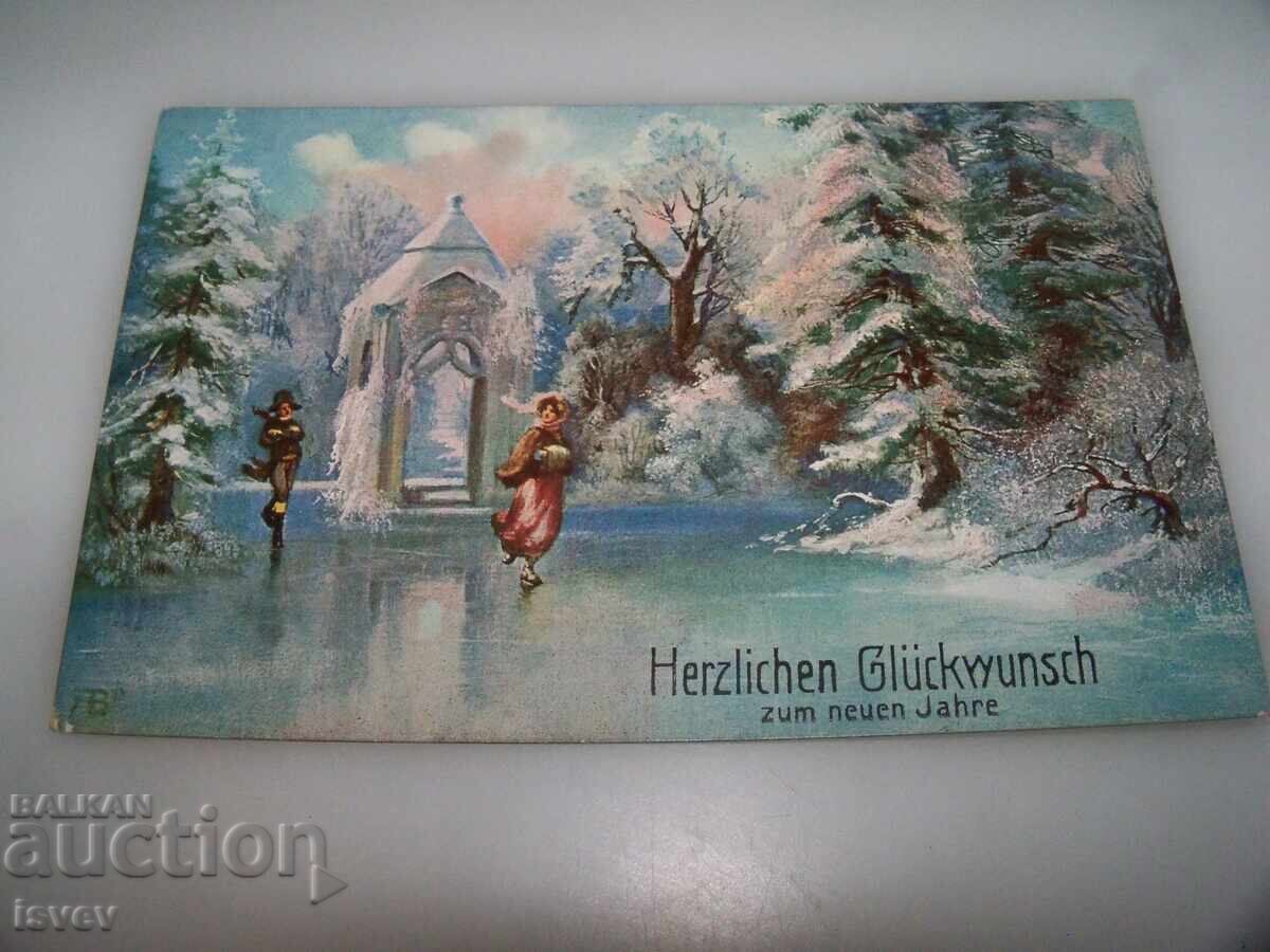 Licitație Veche felicitare de Anul Nou austriacă 1910