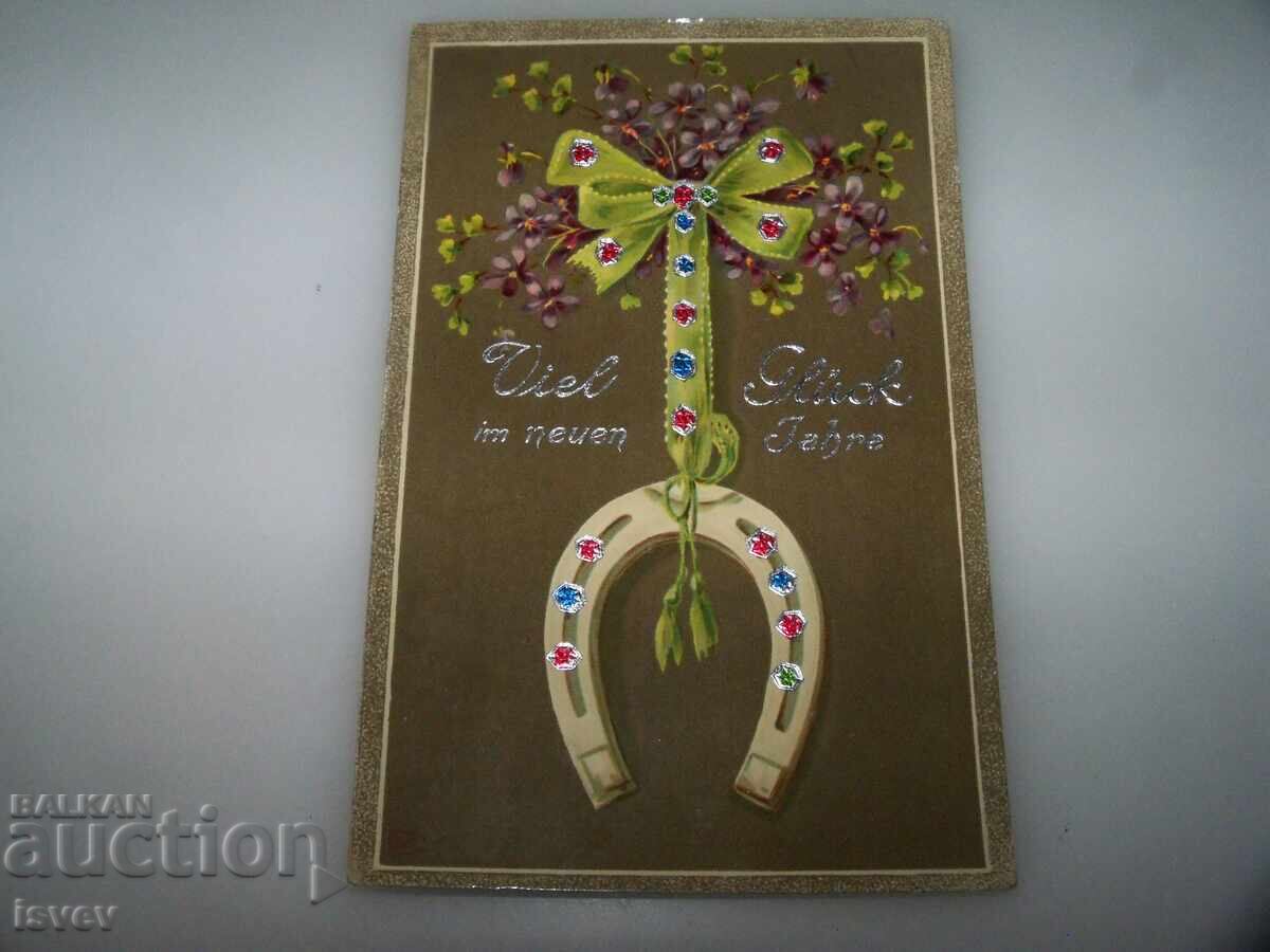 Παλιά αυστριακή χριστουγεννιάτικη καρτ ποστάλ, 1910 Παλιά αυστριακή χριστουγεννιάτικη καρτ ποστάλ, 1910