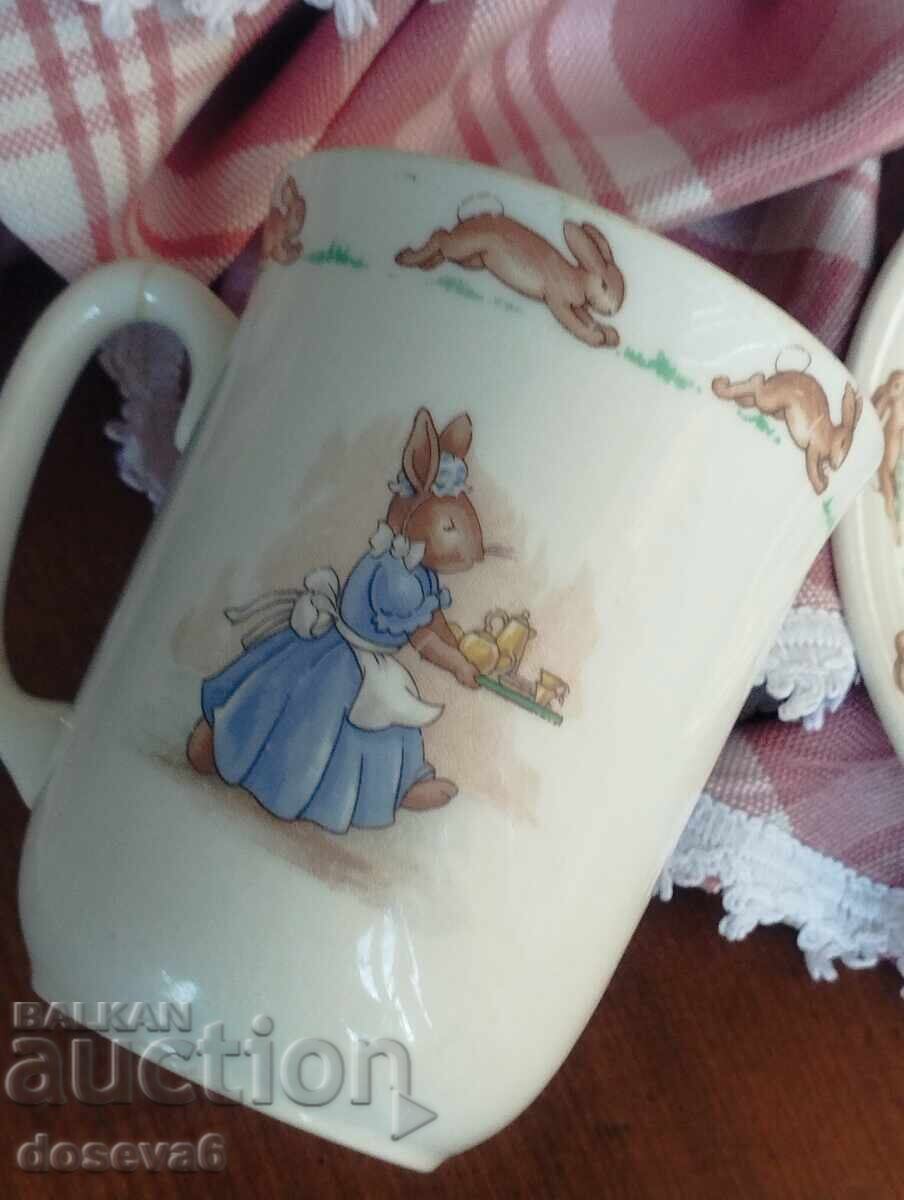 Чаша с чинийка Bunnykins - 5 Чаша с чинийка Bunnykins - 5