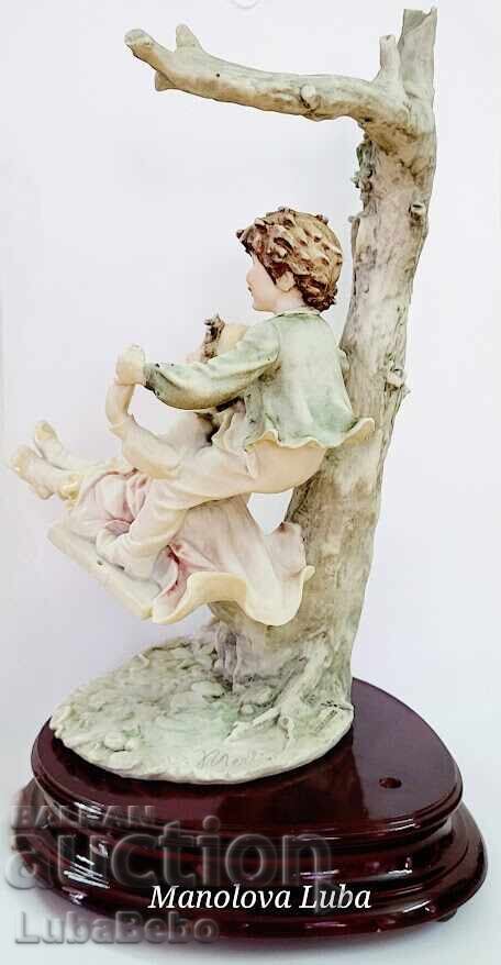 Delivery of Large Capodimonte porcelain figurine signed B. Merli Delivery of Large Capodimonte porcelain figurine signed B. Merli