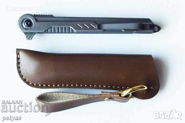 Auction Folding knife made of M390 stainless steel, 88x210, sheath Auction Folding knife made of M390 stainless steel, 88x210, sheath