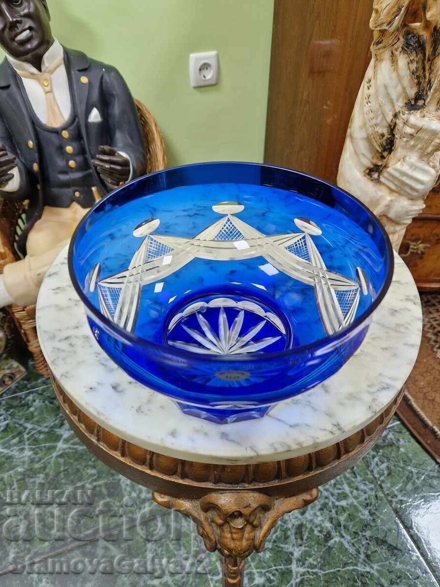 Rare antique Soviet crystal fruit bowl with price 73.63 €