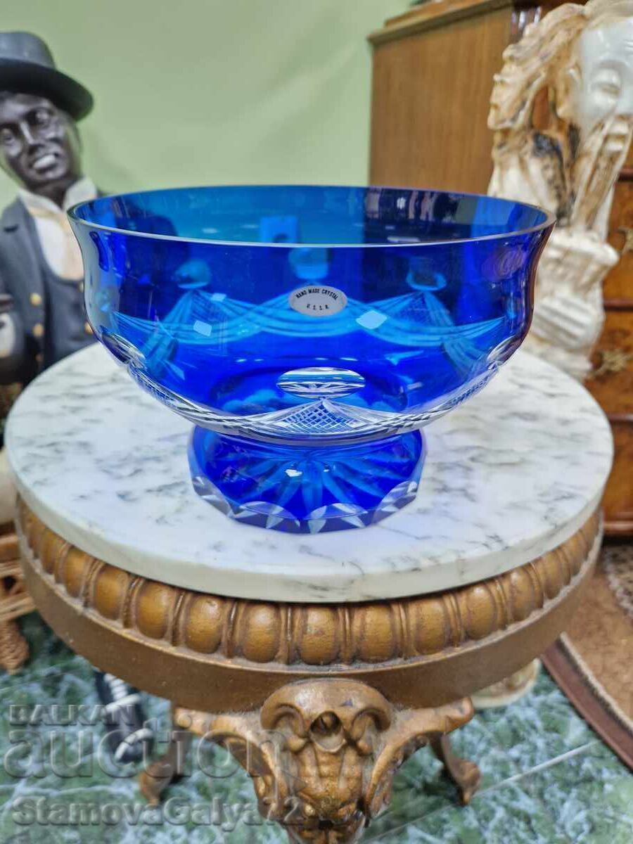 Auction  Rare antique Soviet crystal fruit bowl