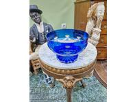 Rar vas de fructe antic sovietic din cristal