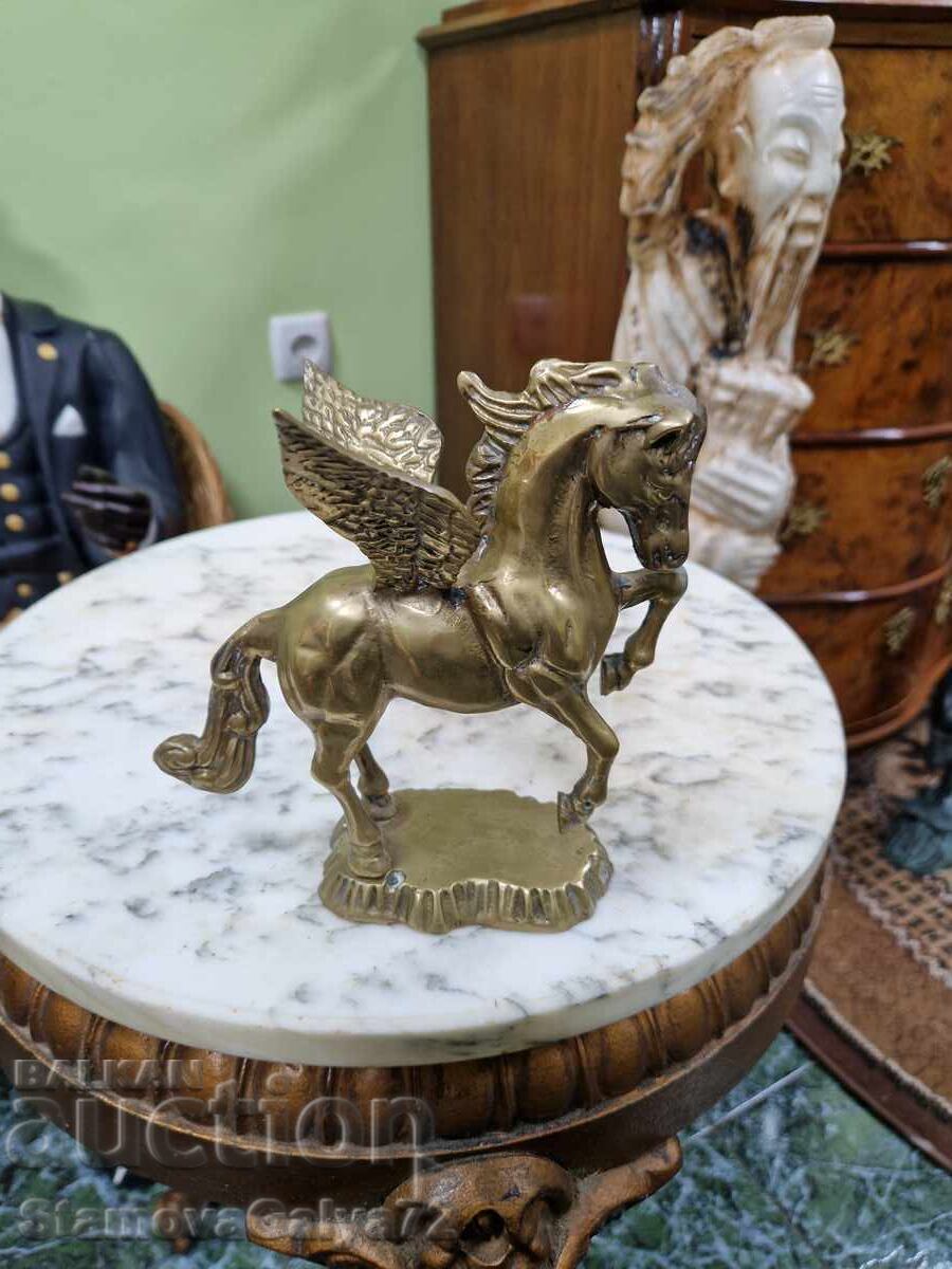 Figurină antică englezească superbă din bronz Pegas - 6 Figurină antică englezească superbă din bronz Pegas - 6