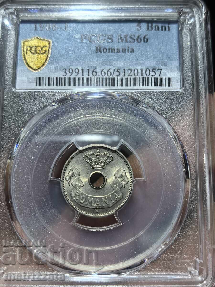 Licitație România 5 bani 1906 MS66 Licitație România 5 bani 1906 MS66