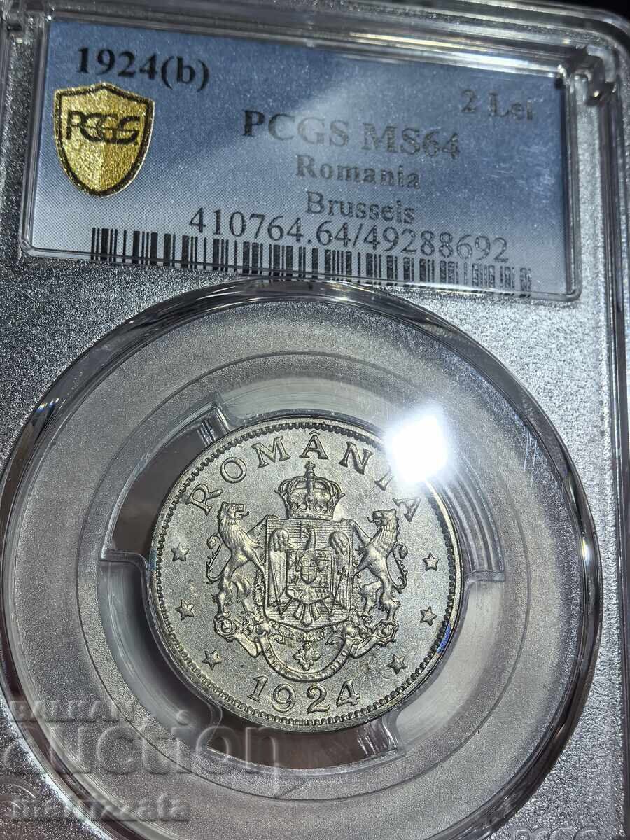 Auction  Romania 2 lei 1924