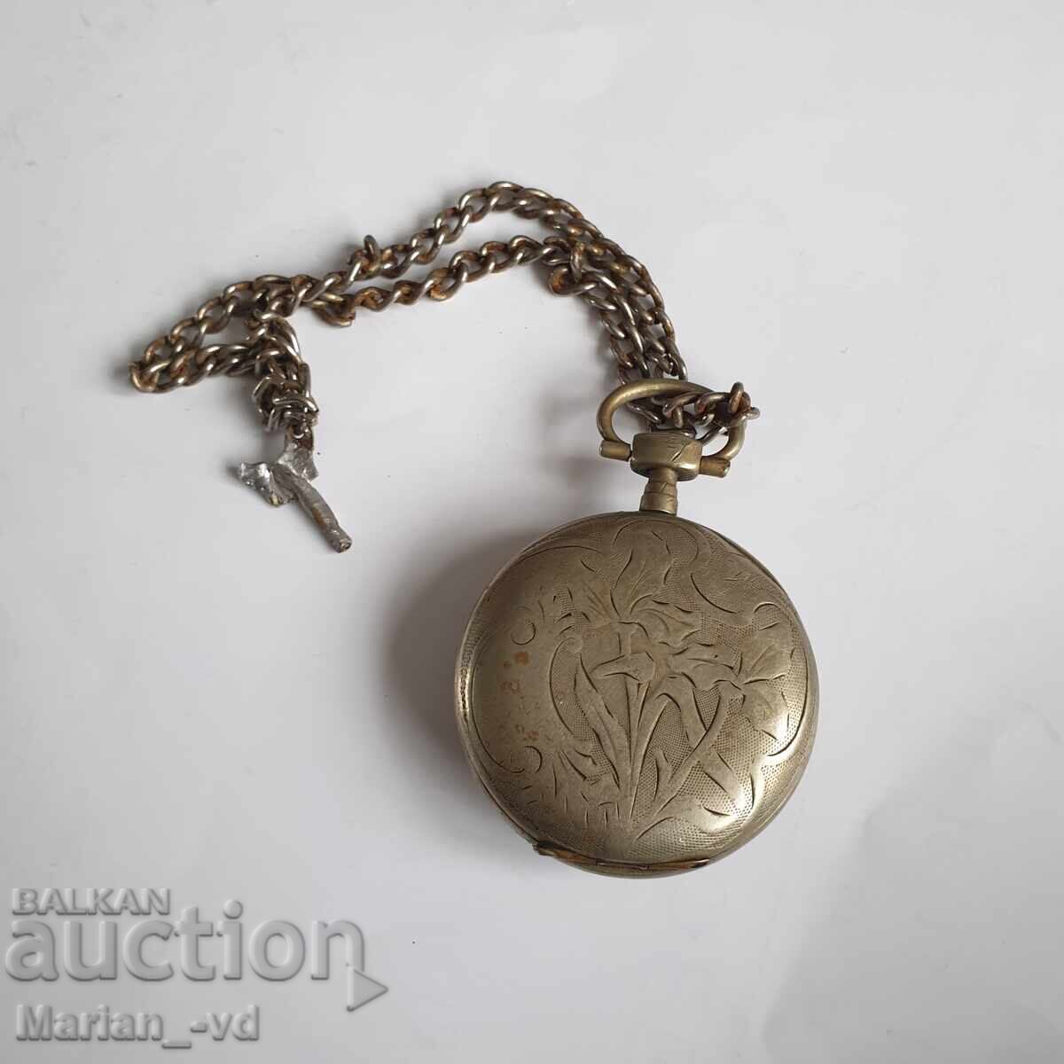 Auction Old pocket watch with key Auction Old pocket watch with key