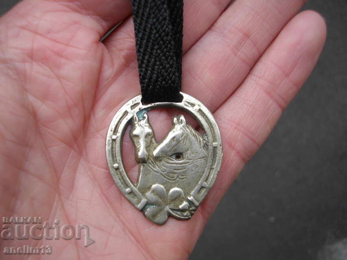 Auction  Antique Pocket Watch Fob Horseshoe Clover