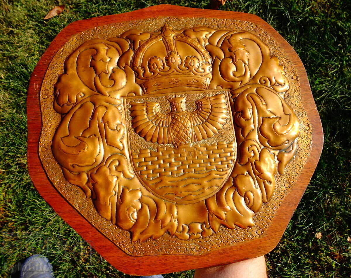 Οικογενειακό χάλκινο πάνελ με Ίσιδα, Στέμμα, Φρούριο - 5