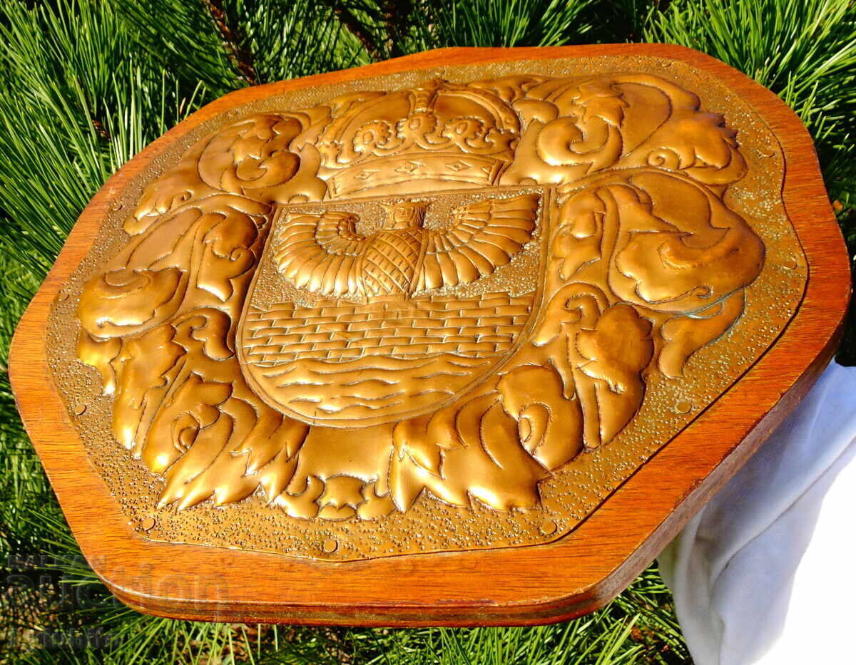 Οικογενειακό χάλκινο πάνελ με Ίσιδα, Στέμμα, Φρούριο - 6