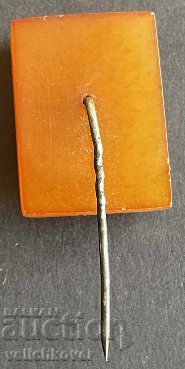 40449 USSR badge Lithuania city Vilnius silver with amber with price 15.00 BGN | € 7.67 40449 USSR badge Lithuania city Vilnius silver with amber with price 15.00 BGN | € 7.67