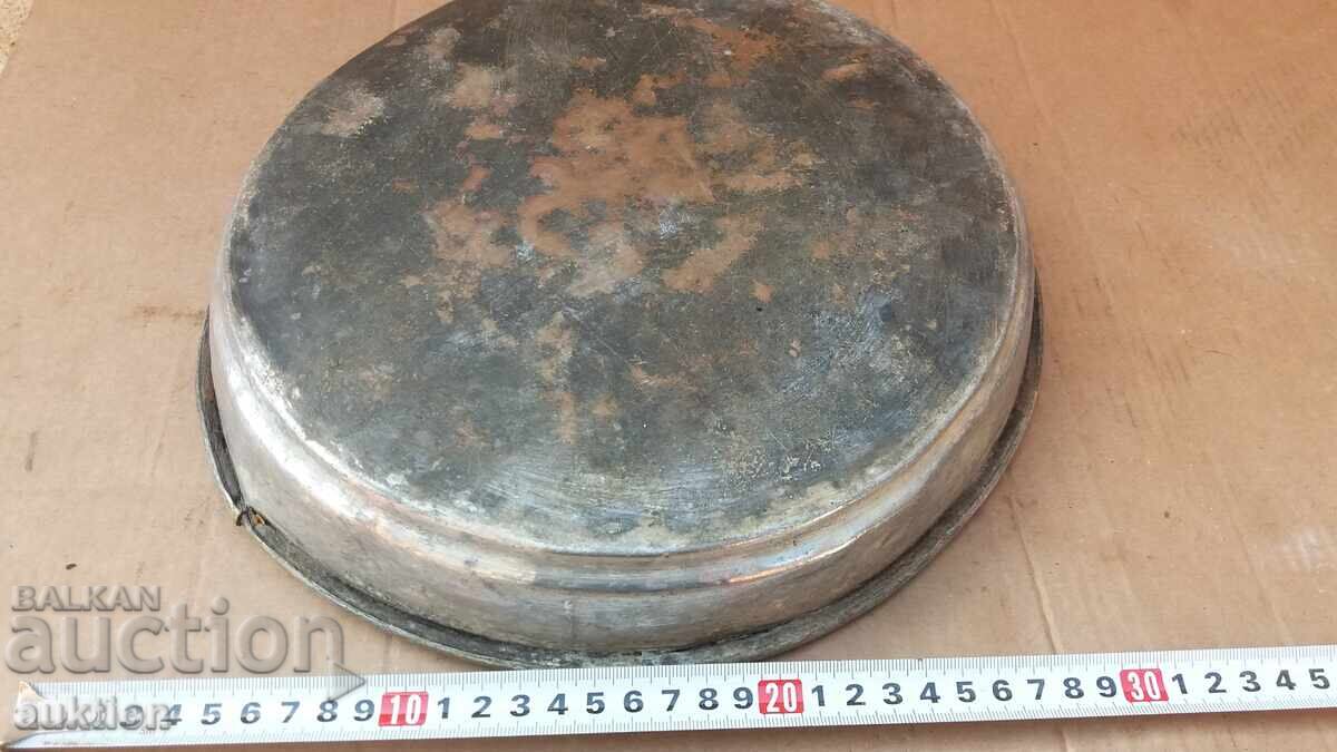 FORGED COPPER BAKING PAN FOR SWEETS WITH THE INSCRIPTION "TINNED" - 6 FORGED COPPER BAKING PAN FOR SWEETS WITH THE INSCRIPTION "TINNED" - 6