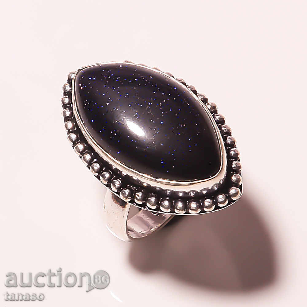 RING ART CU BRASIL NEGRU ONYX, Mărimea 57