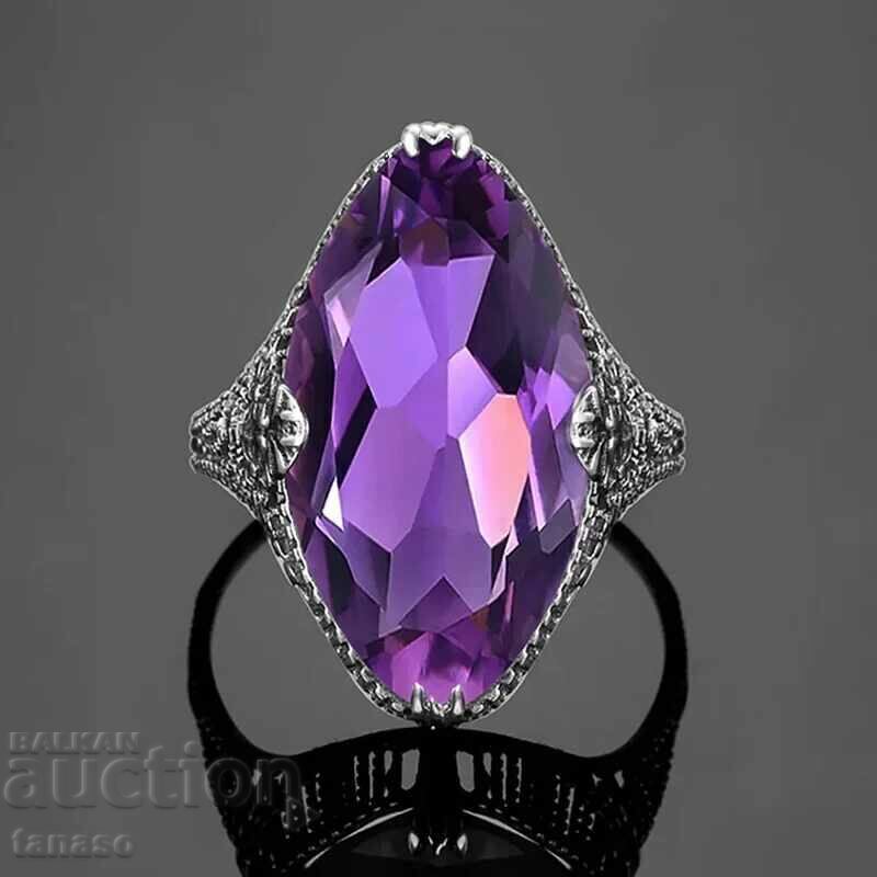 Livrarea Inel cu ametist violet