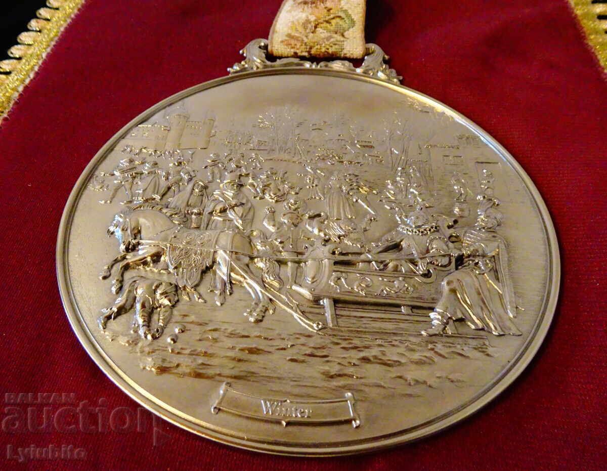 Winter relief panel, tin picture by WMF with price 36.00 BGN | € 18.41 Winter relief panel, tin picture by WMF with price 36.00 BGN | € 18.41