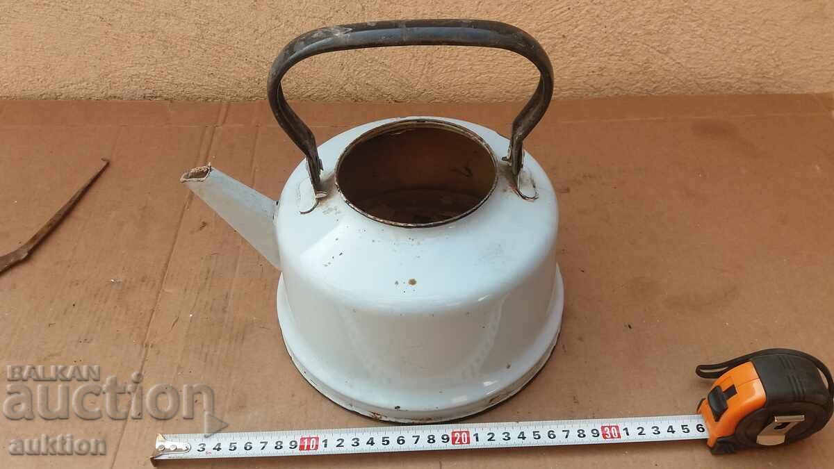 Auction  MASSIVE ENAMELED TEAPOT