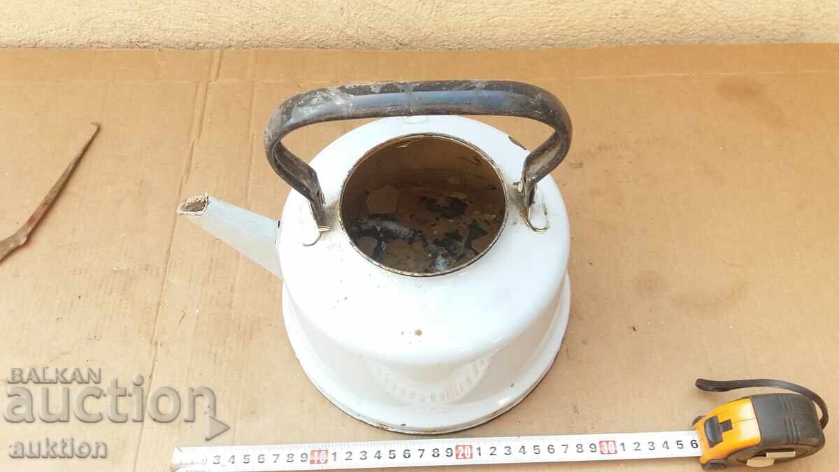 Delivery of MASSIVE ENAMELED TEAPOT