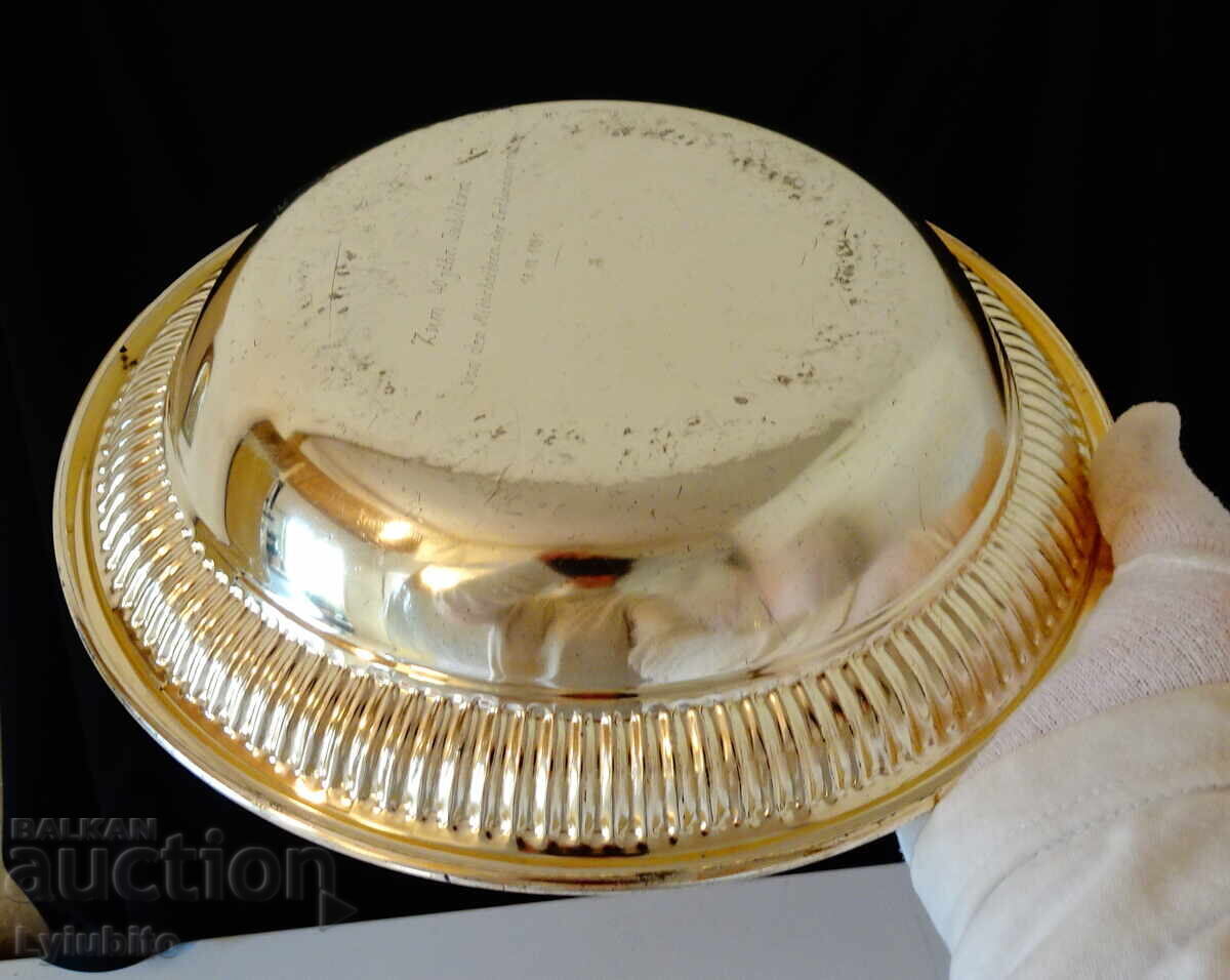 Посребрена бронзова фруктиера,салатиера WMF. - 5 Посребрена бронзова фруктиера,салатиера WMF. - 5