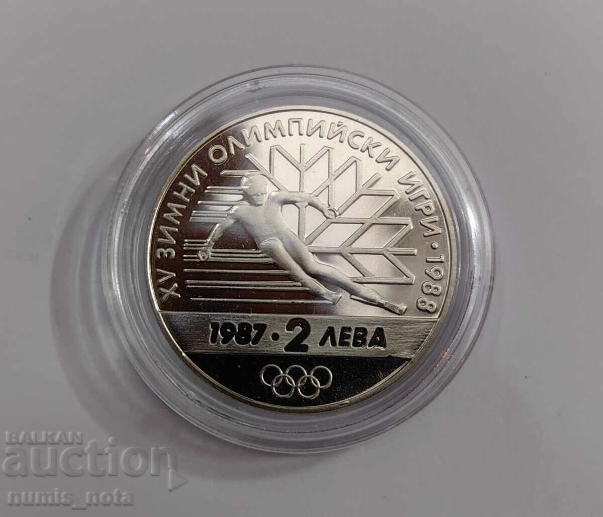 2 Leva 1987 Winter Olympic Games with price 11.00 BGN | € 5.62 2 Leva 1987 Winter Olympic Games with price 11.00 BGN | € 5.62