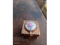 Αντίκα κουτί κοσμημάτων, μπρούντζος, Επιχρύσωση Τσεχία