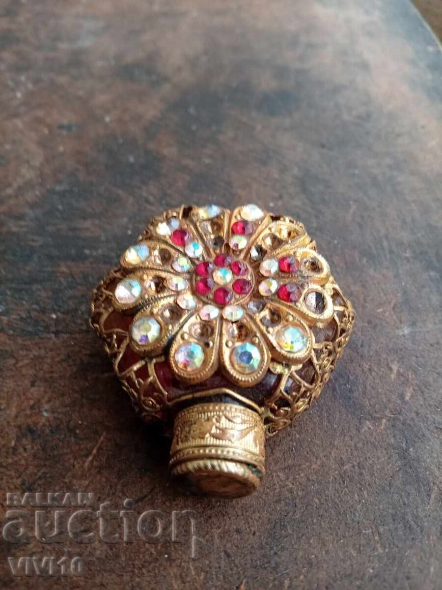 Δημοπρασία Αρχαίο μπουκαλάκι αρώματος, μπρούτζος, επιχρύσωση