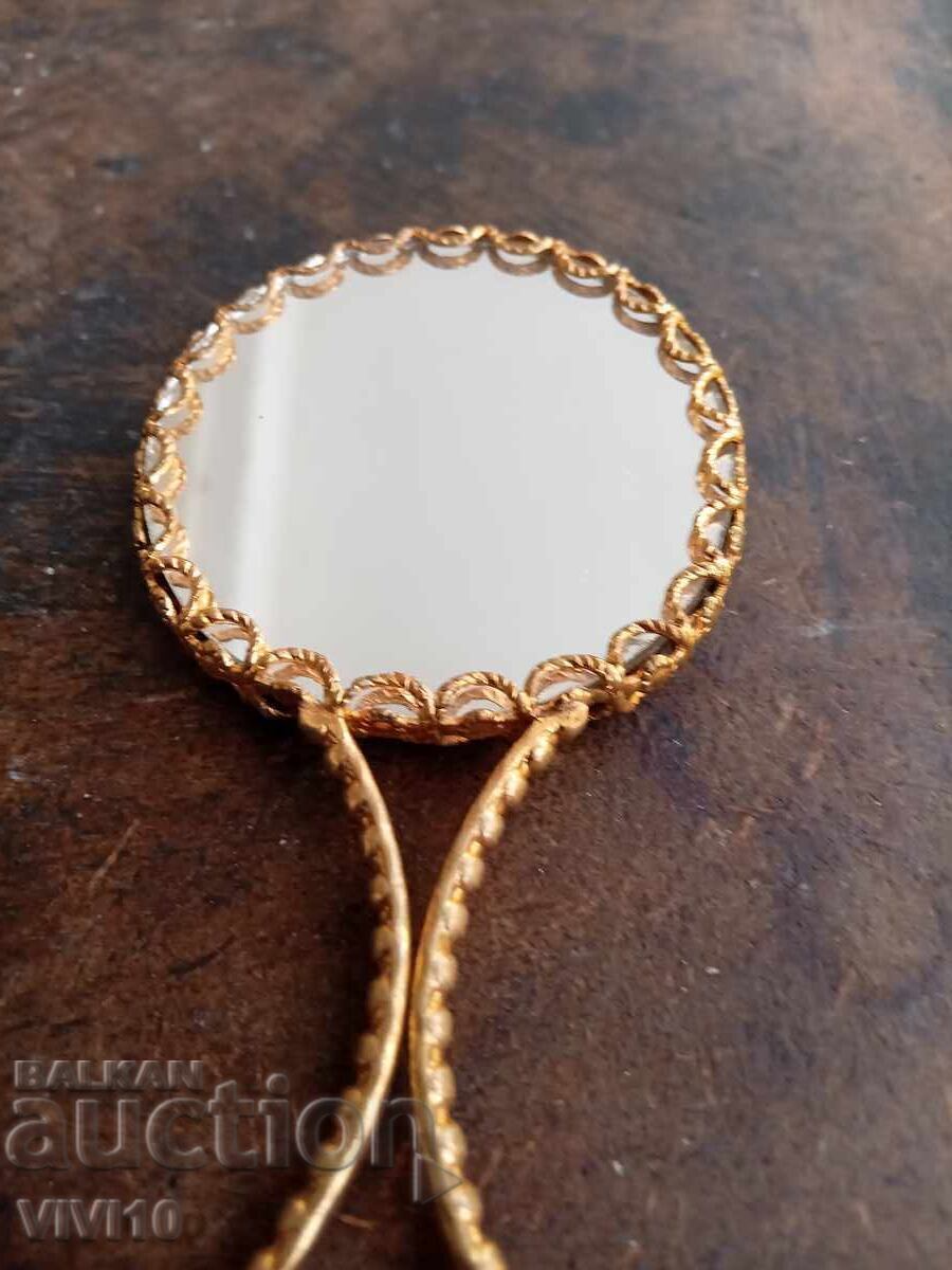 Delivery of Antique Limoges Mirror, Bronze, Gilded Delivery of Antique Limoges Mirror, Bronze, Gilded