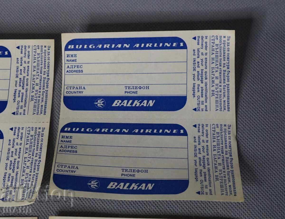 Lot of Old Baggage Tags - Balkan Airlines Tag with price 5.00 BGN | € 2.56 Lot of Old Baggage Tags - Balkan Airlines Tag with price 5.00 BGN | € 2.56