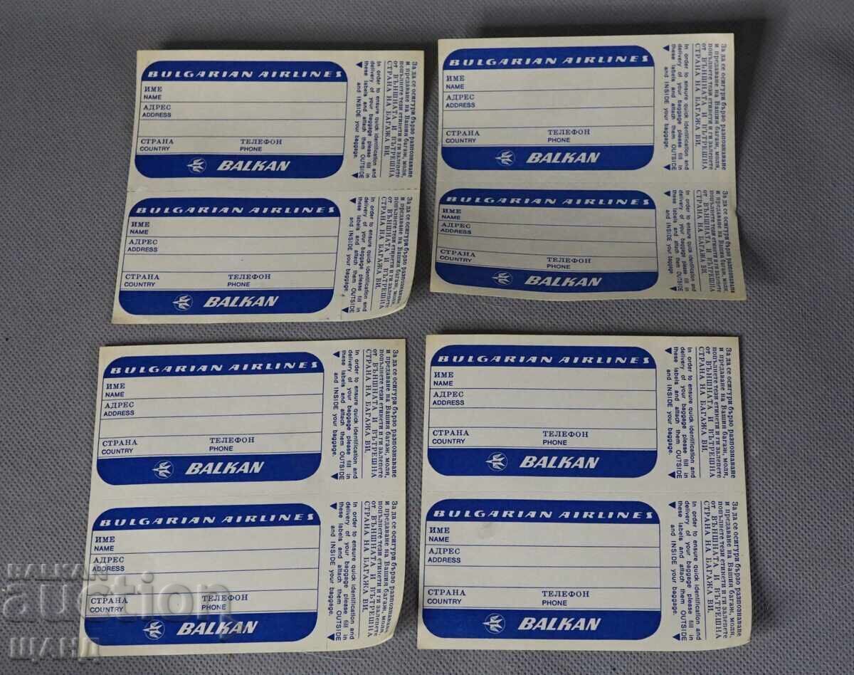 Lot of Old Baggage Tags - Balkan Airlines Tag Lot of Old Baggage Tags - Balkan Airlines Tag