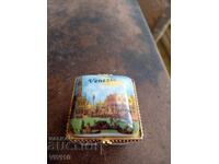 Antique Porcelain Jewelry Box, Gilded