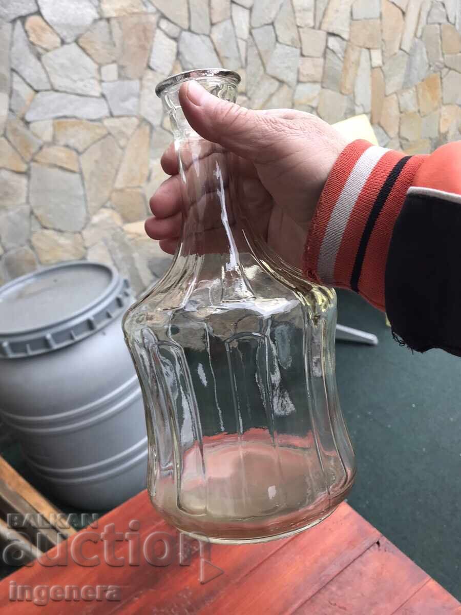 Auction Glass Damajana Bottle, Embossed, Thick-walled - 1.5 Liters Auction Glass Damajana Bottle, Embossed, Thick-walled - 1.5 Liters