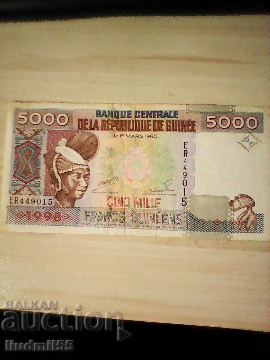 GUINEEA - 5000 FRANCI 1998