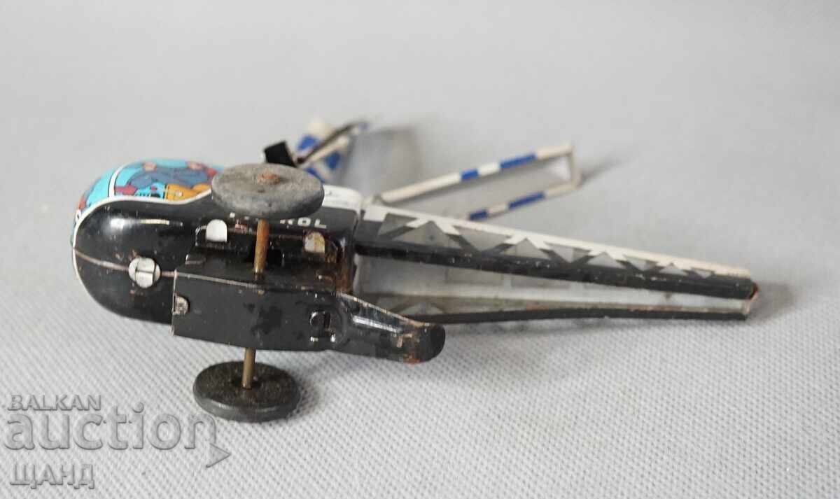 Παλιό μεταλλικό παιχνίδι μοντέλο ελικοπτέρου αστυνομία - 6 Παλιό μεταλλικό παιχνίδι μοντέλο ελικοπτέρου αστυνομία - 6