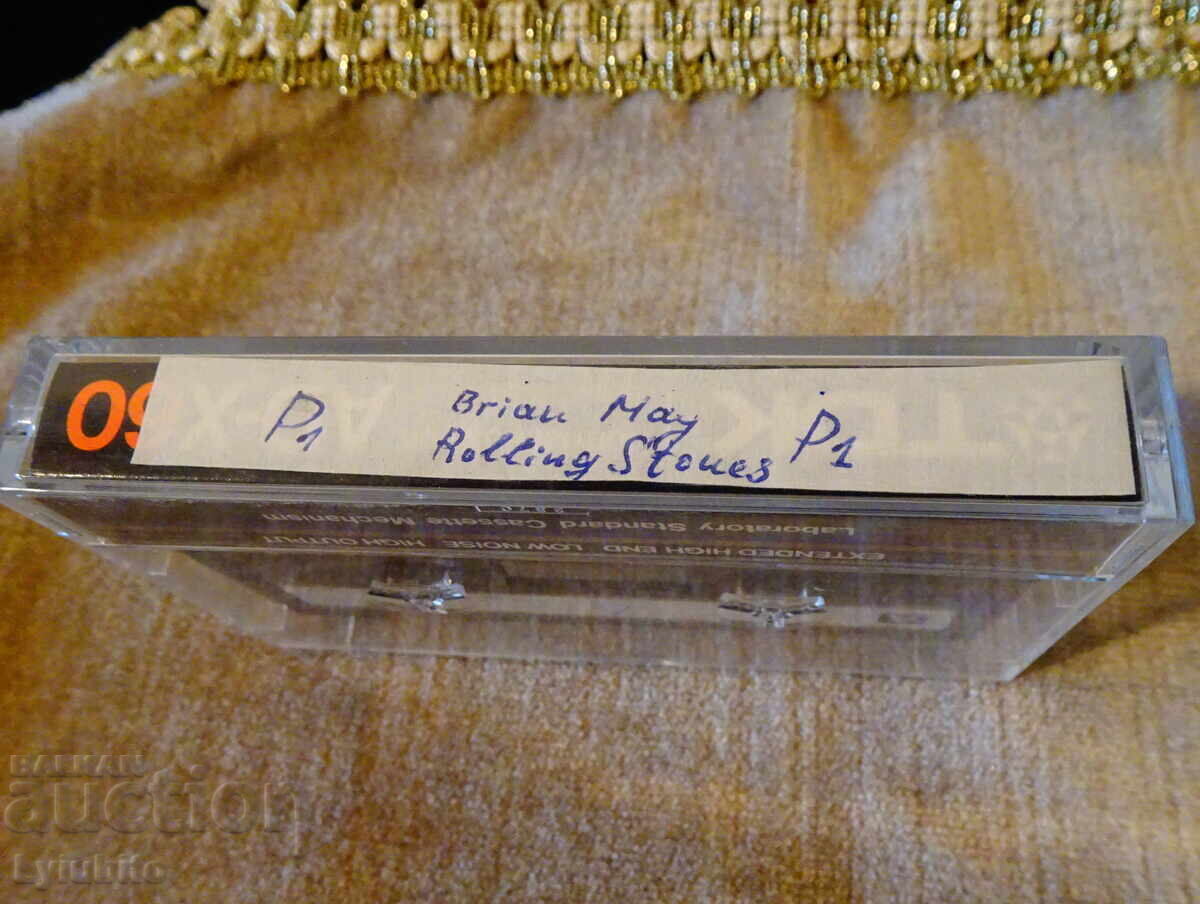 Delivery of TDK audio cassette with Brian May and Rolling Stones Delivery of TDK audio cassette with Brian May and Rolling Stones