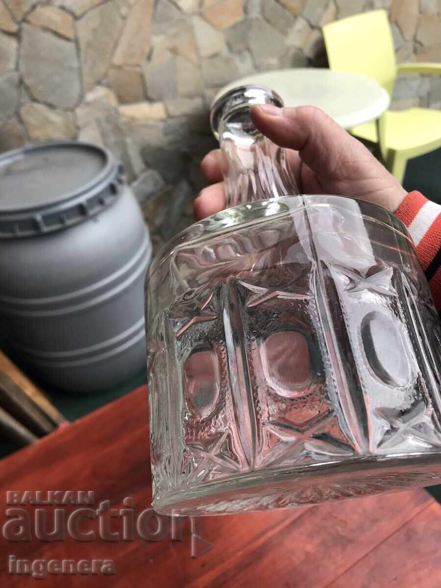 Delivery of Glass Damaged Bottle Carafe Relief Thick-walled - 1 Liter Delivery of Glass Damaged Bottle Carafe Relief Thick-walled - 1 Liter