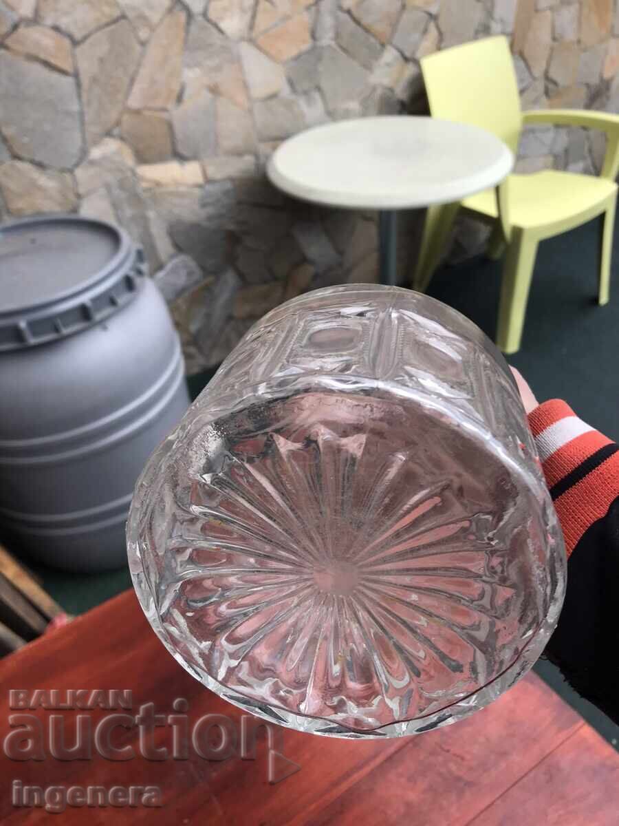 Glass Damaged Bottle Carafe Relief Thick-walled - 1 Liter - 5 Glass Damaged Bottle Carafe Relief Thick-walled - 1 Liter - 5