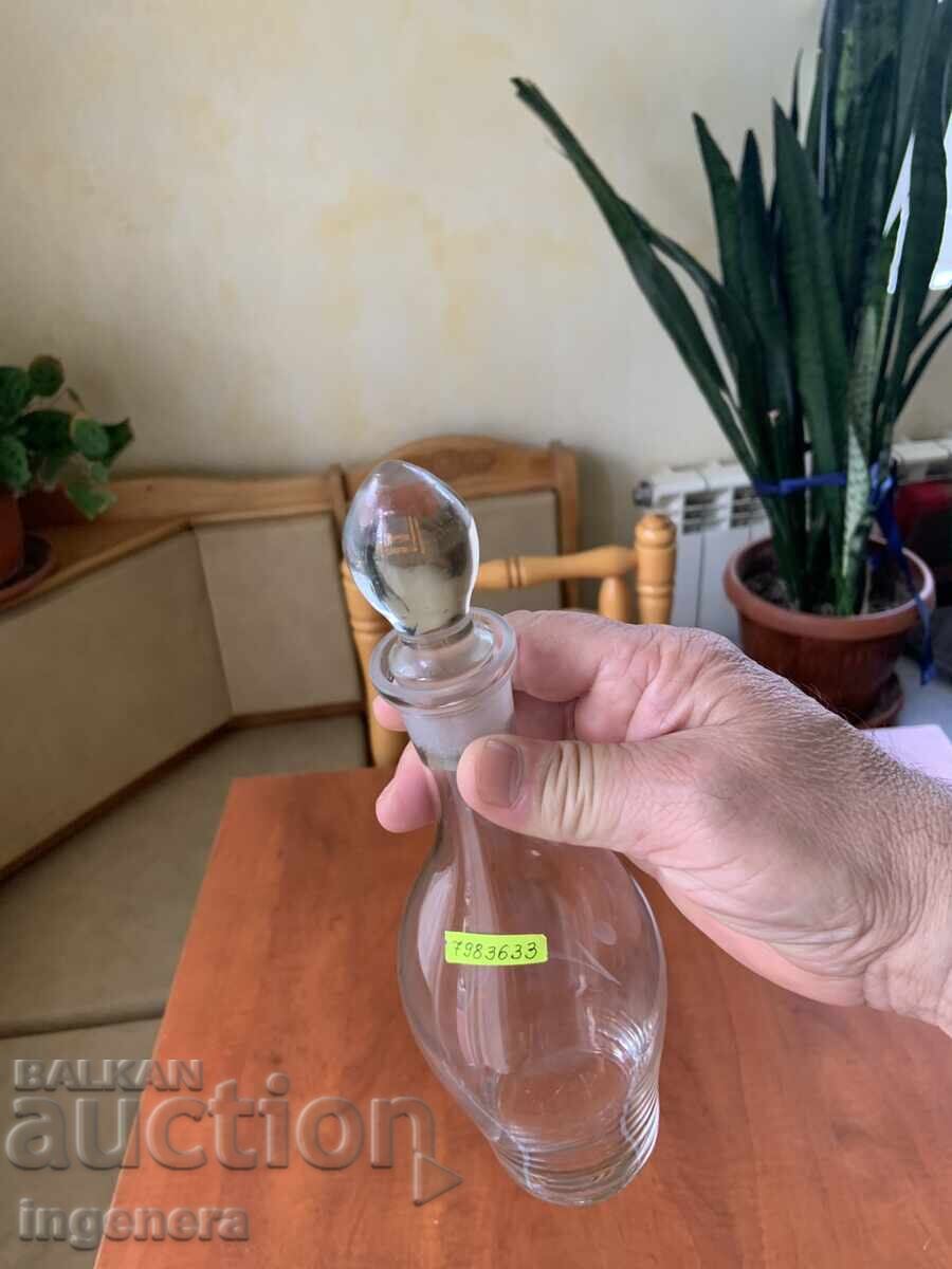 Thin-walled social era glass bottle for rakia, engraved - 500 ml with price 35.00 BGN | € 17.90 Thin-walled social era glass bottle for rakia, engraved - 500 ml with price 35.00 BGN | € 17.90