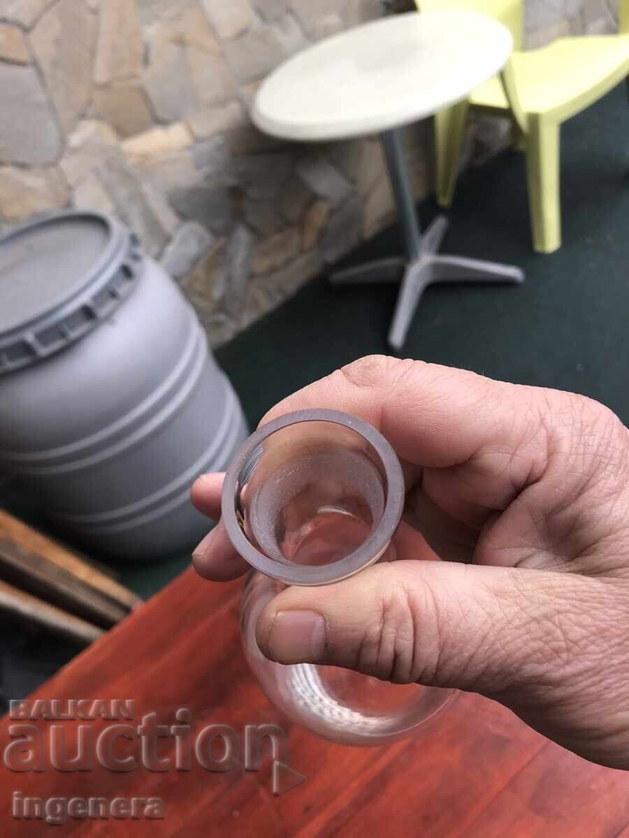 Thin-walled social era glass bottle for rakia, engraved - 500 ml - 6 Thin-walled social era glass bottle for rakia, engraved - 500 ml - 6